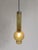 Beautiful tube shaped pendant lamp with bulge made by the German Staff Leuchten in the 60s. The amber/moss colored glass...