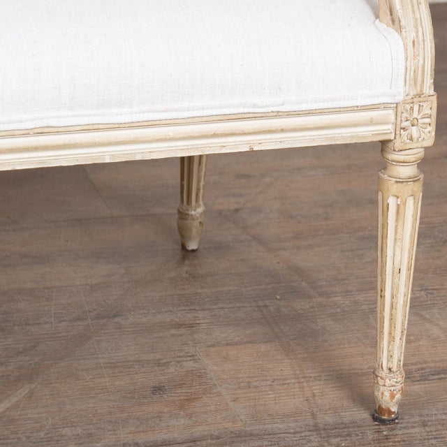 White Pair, White Swedish Gustavian Armchairs, 19th Century For Sale - Image 8 of 18