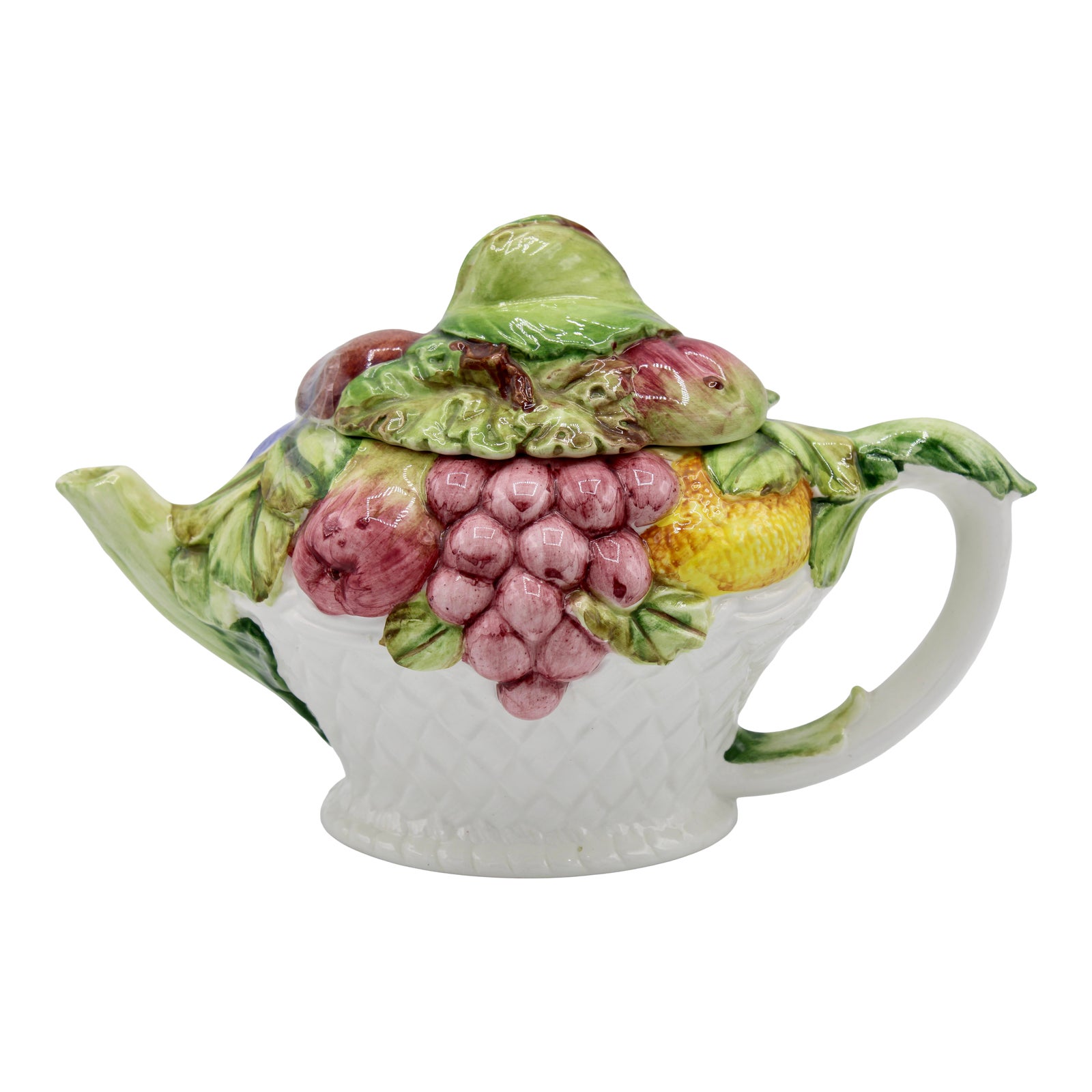 Vintage Italian Ceramic Fruit Teapot Chairish
