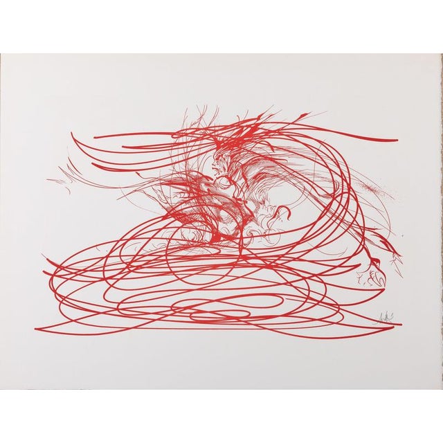 Raymond Moretti, Rimbaud's Illuminations in Red, Screen Print For Sale - Image 5 of 5