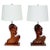 Franz Hagenauer African Negress Bust Mahogany Table Lamps, 1920s - A Pair For Sale - Image 13 of 13