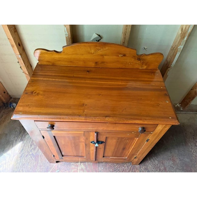 Brown Antique 19th Century Early American Primetive Style Pine Jelly Cupboard Cabinet For Sale - Image 8 of 18