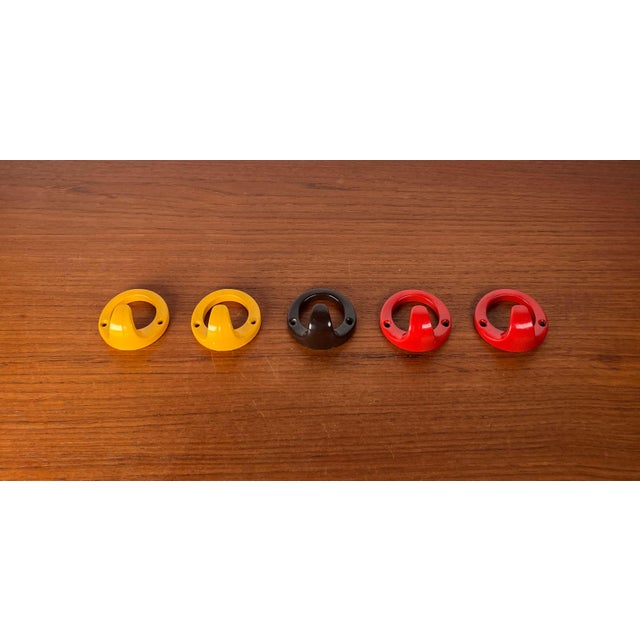 Mid-Century Modern German Space Age Metal Coat Hooks, 1960s, Set of 5 For Sale - Image 10 of 18