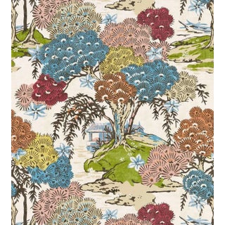The House of Scalamandré Sea of Trees Print Fabric, Sunrise For Sale