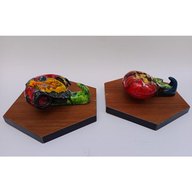 San Polo Venice Ceramic Wall Coat Hooks, 1960s, Set of 2 For Sale - Image 10 of 12