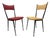 Authentic 1950s French Mid-Century Colette Guéden for Coop Meubles Nancy Accent Chairs - A Mismatched Pair For Sale