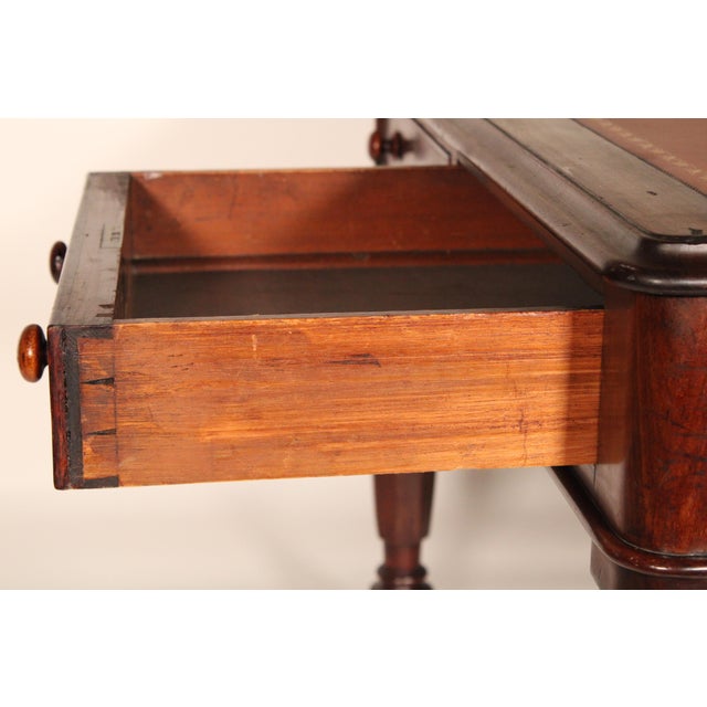 William IV Mahogany Writing Table With a Tooled Leather Top For Sale - Image 13 of 13