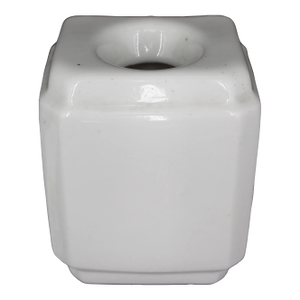 Vintage European White Ceramic Toothbrush Holder