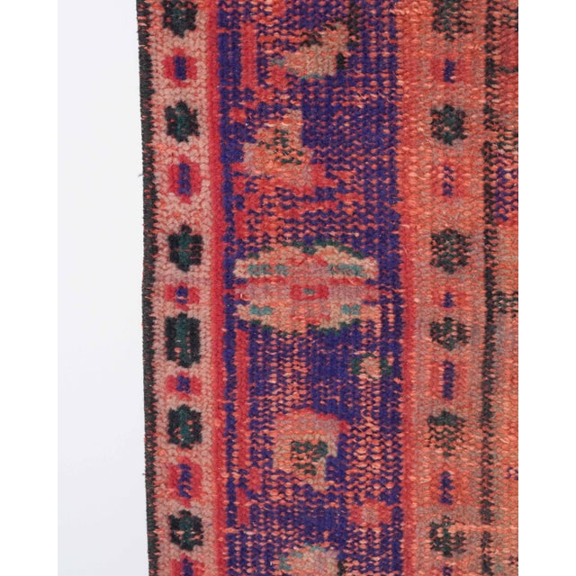 1970s Vintage Turkish Oushak Handmade Wool Cotton Red Area Rug For Sale - Image 4 of 10