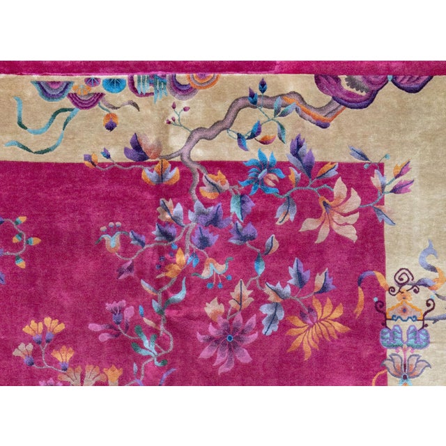 Art Deco Chinese Carpet 11.8x8.11,Oriental Rug, 1930's For Sale In New York - Image 6 of 7