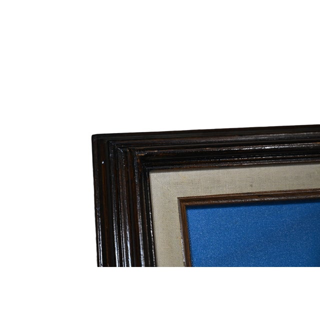 1980s Johnny Yazzie 1985 Signed Original Oil — Large Pueblo & Horno Landscape For Sale - Image 5 of 6