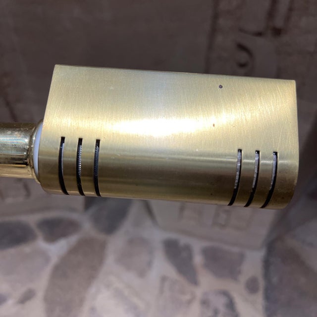 1980s Brass Pharmacy Floor Lamp Holtkötte , Adjustable Germany For Sale - Image 11 of 15