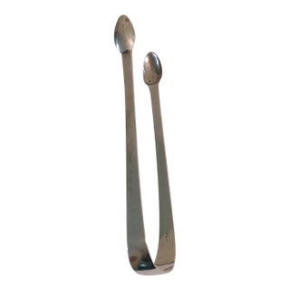 1790s George III Sterling Silver Sugar Tongs Joseph Hicks Exeter For Sale
