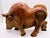 1960s Large Vintage Mid-Century Modern Hand Carved Wood Bull Sculpture For Sale - Image 5 of 11