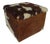 Vintage Cowhide Ottoman with Storage, Netherlands, 1950s For Sale