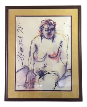 Nude Abstract Watercolor by California Artist Carol Stensrud