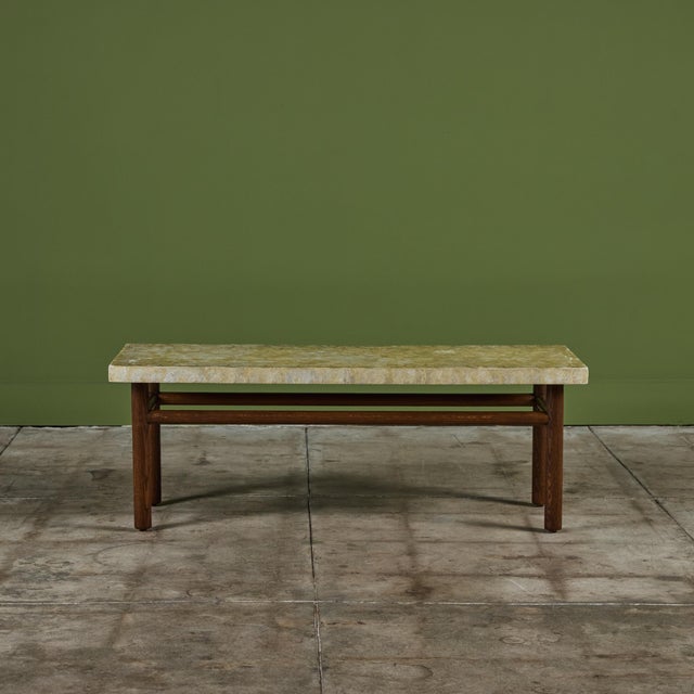 Mid-Century Modern t.h Robsjohn Gibbings Capiz Shell Coffee Table for Widdicomb For Sale - Image 3 of 12