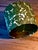 Green Botanical Lampshade | Tapered Drum | Gold Lining For Sale - Image 4 of 5