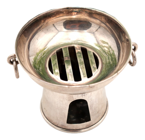 Plain Silver Stove with Rings as Handles