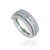 Not Yet Made - Made To Order Modern 3.82 Ct Blue Topaz & Green Onyx Spinner Eternity Band Ring in 925 Sterling Silver Size 6 For Sale - Image 5 of 16