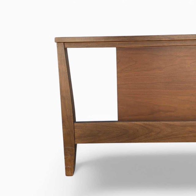 Vintage Full-Size Walnut Headboard and Footboard For Sale - Image 9 of 18