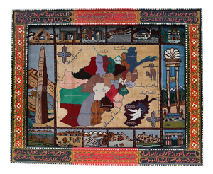 Vintage Hand Knotted Wall Rug, 1990s