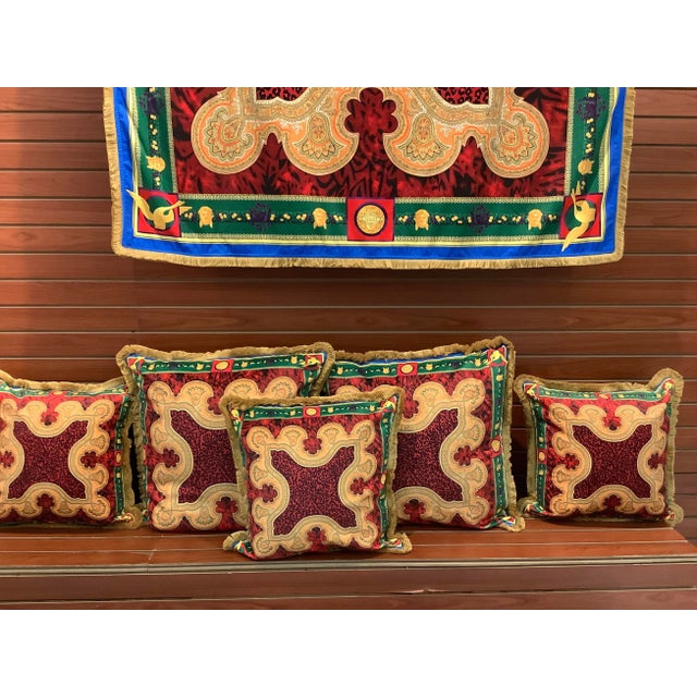 Italian Atelier Versace Pillows - Set of 3 For Sale - Image 3 of 12