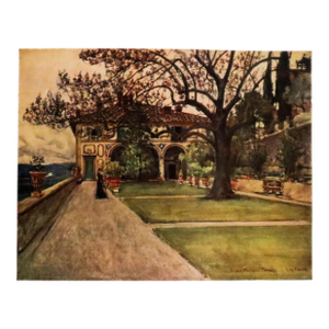 1905 Italian Original Print - The Villa Medici at Fiesole - From Book Florence & Some Tuscan Cities (1905)