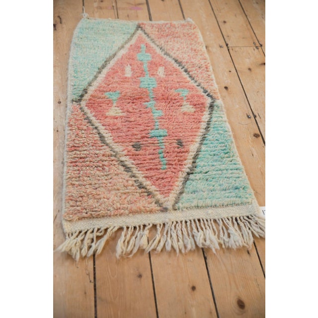 Shabby Chic Moroccan Rug Mat Runner - 1'9" x 3'4" For Sale - Image 3 of 8