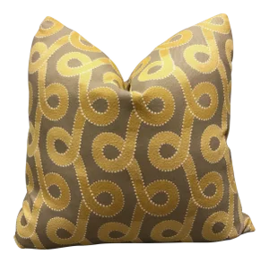 Modern Robert Allen "Graceful Swirl Zest" Custom Accent Pillow