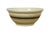 Rustic Antique Yellow Stoneware Nesting Mixing Bowls Brown Stripe Usa- Set of 5 For Sale - Image 3 of 12
