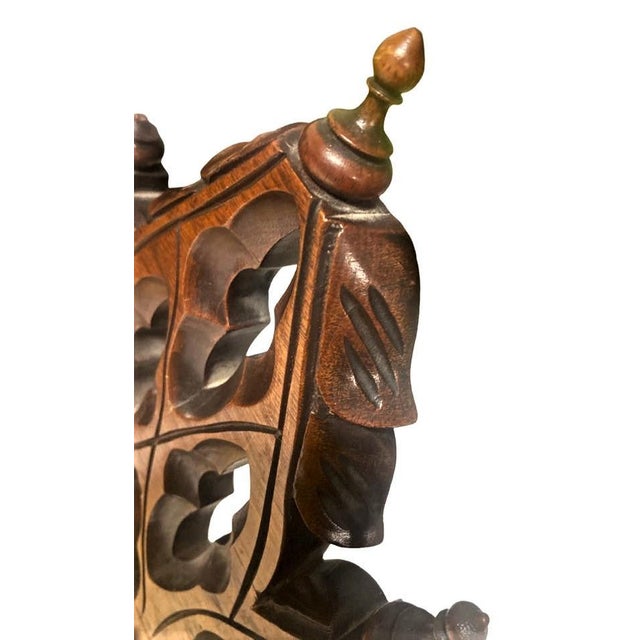 Brown Late 19th Century Mahogany Gothic Revival Accent Chairs - a Pair For Sale - Image 8 of 9