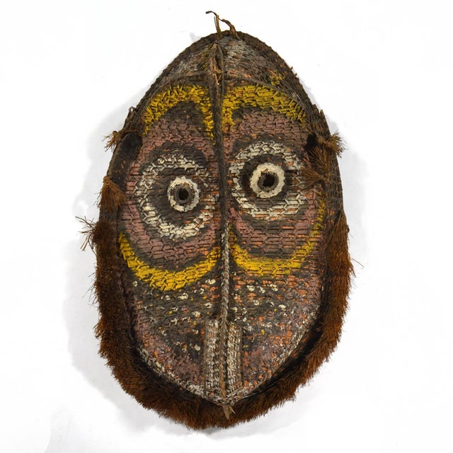 Tribal Large Basketry Gable Mask from Papua New Guinea For Sale - Image 3 of 7