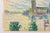 Mid-Century Swedish Folk Art Oil Pastel Drawing of Stockholm City Hall in Sky Blue, Pink, Purple, Teal, Green For Sale In San Diego - Image 6 of 18