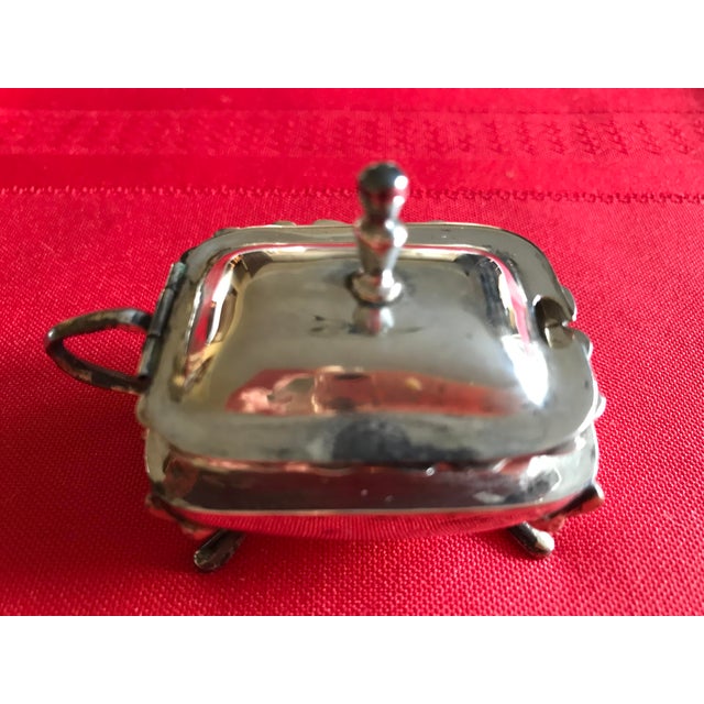 Victorian Vintage Sterling Silver Victorian Footed Salt Cellar Made in Mexico For Sale - Image 3 of 11