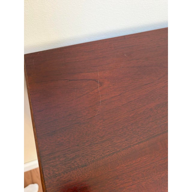 Late 20th Century Polo Ralph Lauren Mahogany Regency Console Table 72in Carved Scroll Legs For Sale - Image 10 of 15