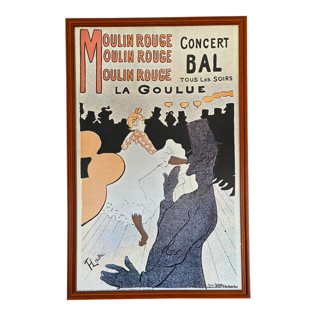 Vintage Pre-1977 Toulouse-Lautrec Moulin Rouge: La Goulue Reproduction For Sale