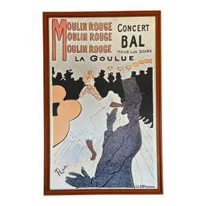 Vintage Pre-1977 Toulouse-Lautrec Moulin Rouge: La Goulue Reproduction