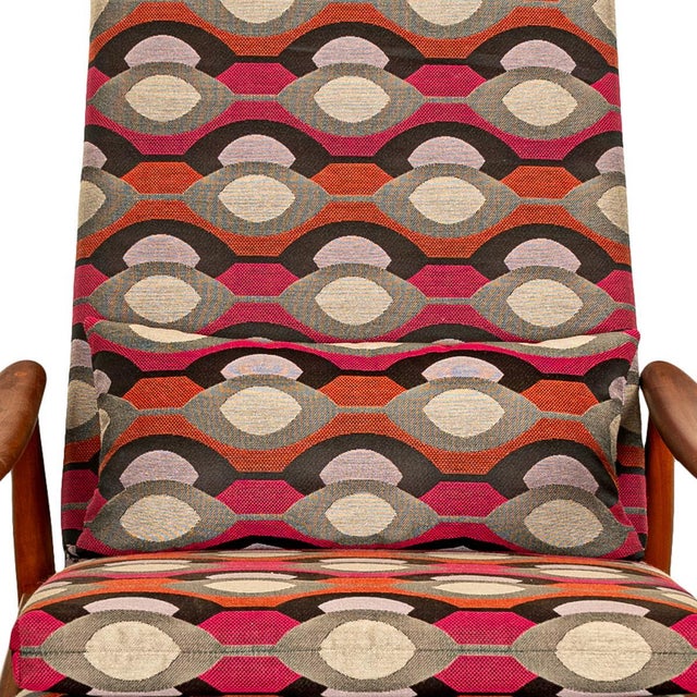 A very stylish original lounge chair, recliner, rocker, armchair, designed by Arnt Lande for Stokke Mobler, Norway, circa...