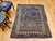 Textile Antique Caucasian Shahsavan Tribal Rug, Hand-Knotted Wool, Geometric Pattern, Navy & Green, 5x6 For Sale - Image 7 of 16