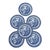 Vintage Large Blue Willow Dinner Plates Made in Staffordshire England - a Set of 6 For Sale