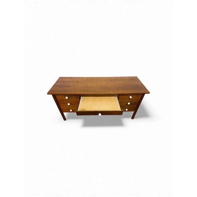 Mid-Century Modern Walnut Writing Desk For Sale - Image 10 of 11
