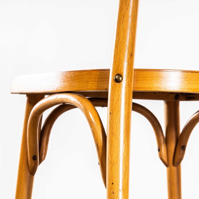 Wood Honey Glossed Shield Back Dining Chairs, 1960s, Set of 4 For Sale - Image 7 of 12