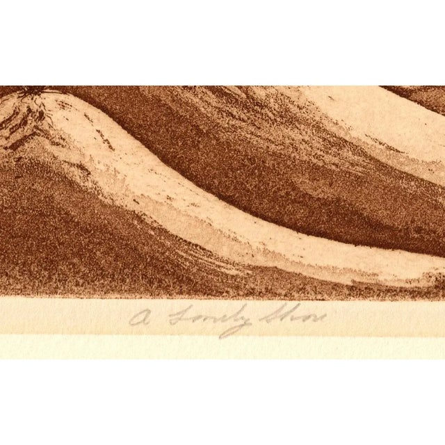 1970s Vintage Mid-Century Coastal Etching With Aquatint "A Lonely Shore" Signed & Numbered 129/150 For Sale - Image 5 of 6