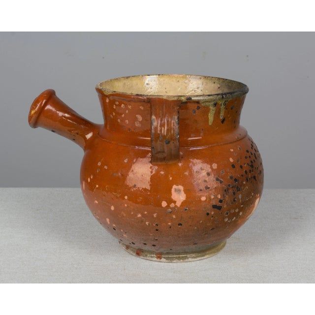 French Provincial 19th Century French Glazed Terracotta Toupin Cooking Pot For Sale - Image 3 of 11