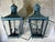 Gray Large Pair of Vintage Copper Hanging Lanterns - 12”x 12”x 24” For Sale - Image 8 of 12