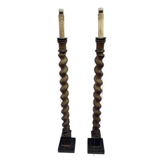 Italian Church Candelabras, Mid-19th Century, Set of 2 For Sale