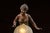 Metal 1910s Art Nouveau Figural Lamp With Uranium Glass Shade by Anglade For Sale - Image 7 of 14