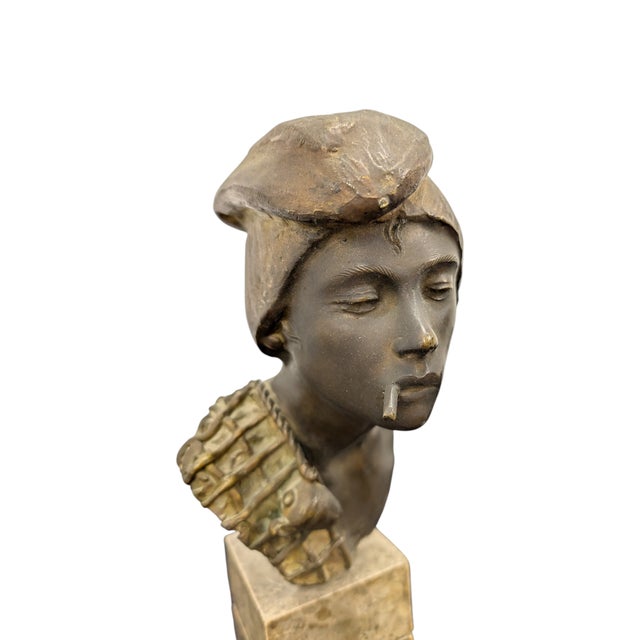Bronze Scugnizzo Bust Sculpture by A. d'Orsi, Naples, 19th Century For Sale - Image 5 of 10