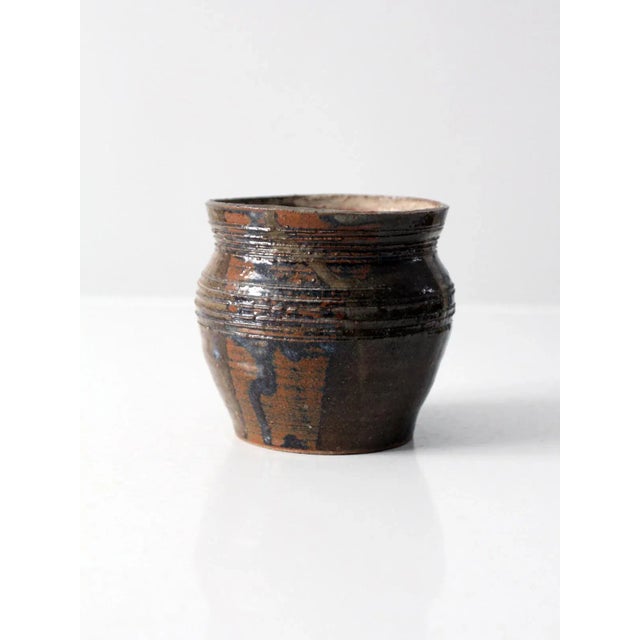 Vintage Studio Pottery Cachepot Vase For Sale - Image 9 of 10